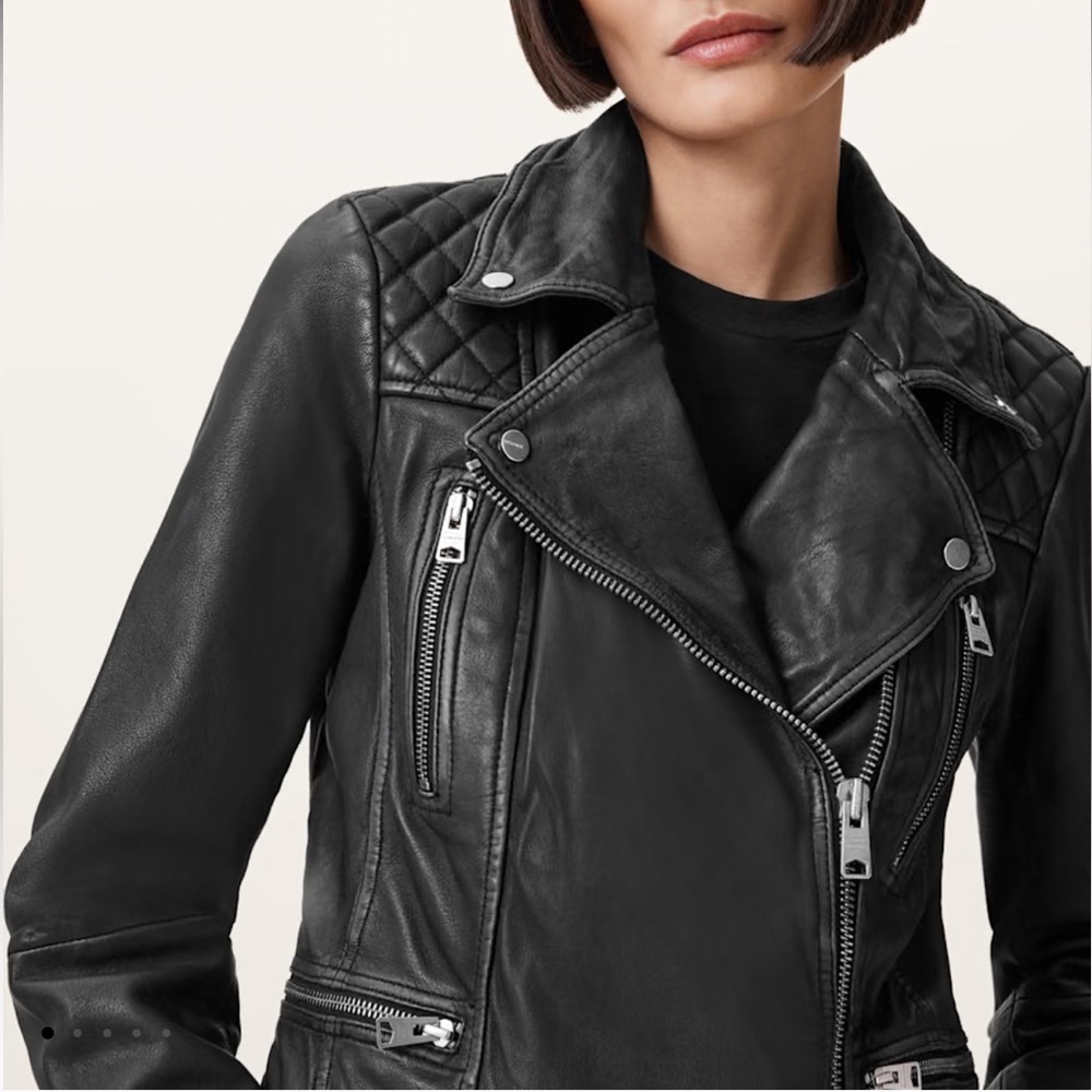 Cargo Distressed Leather Biker
Jacket
